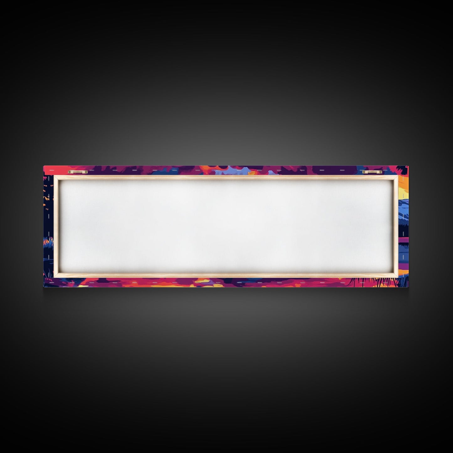 Bergspiegelung, Naturwandbild, Sonnenuntergang am See, Wildnis-Druck, Leinwanddruck, Rustikale Wohndekoration, Kunst fürs Wohnzimmer im Hüttenstil