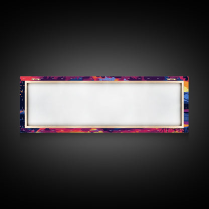 Bergspiegelung, Naturwandbild, Sonnenuntergang am See, Wildnis-Druck, Leinwanddruck, Rustikale Wohndekoration, Kunst fürs Wohnzimmer im Hüttenstil