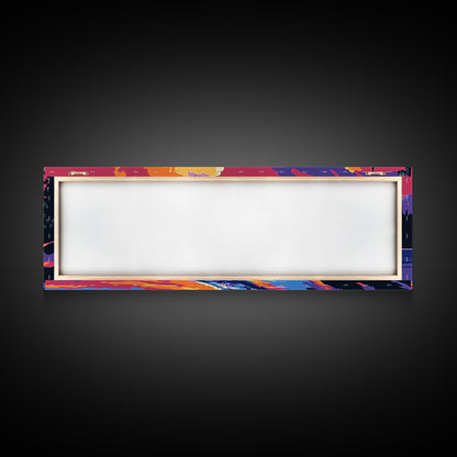 River Sunset, pine forest, mountain landscape, nature decor, cabin retreat, Fall Wall Art, Canvas Print, Framed Canvas Print