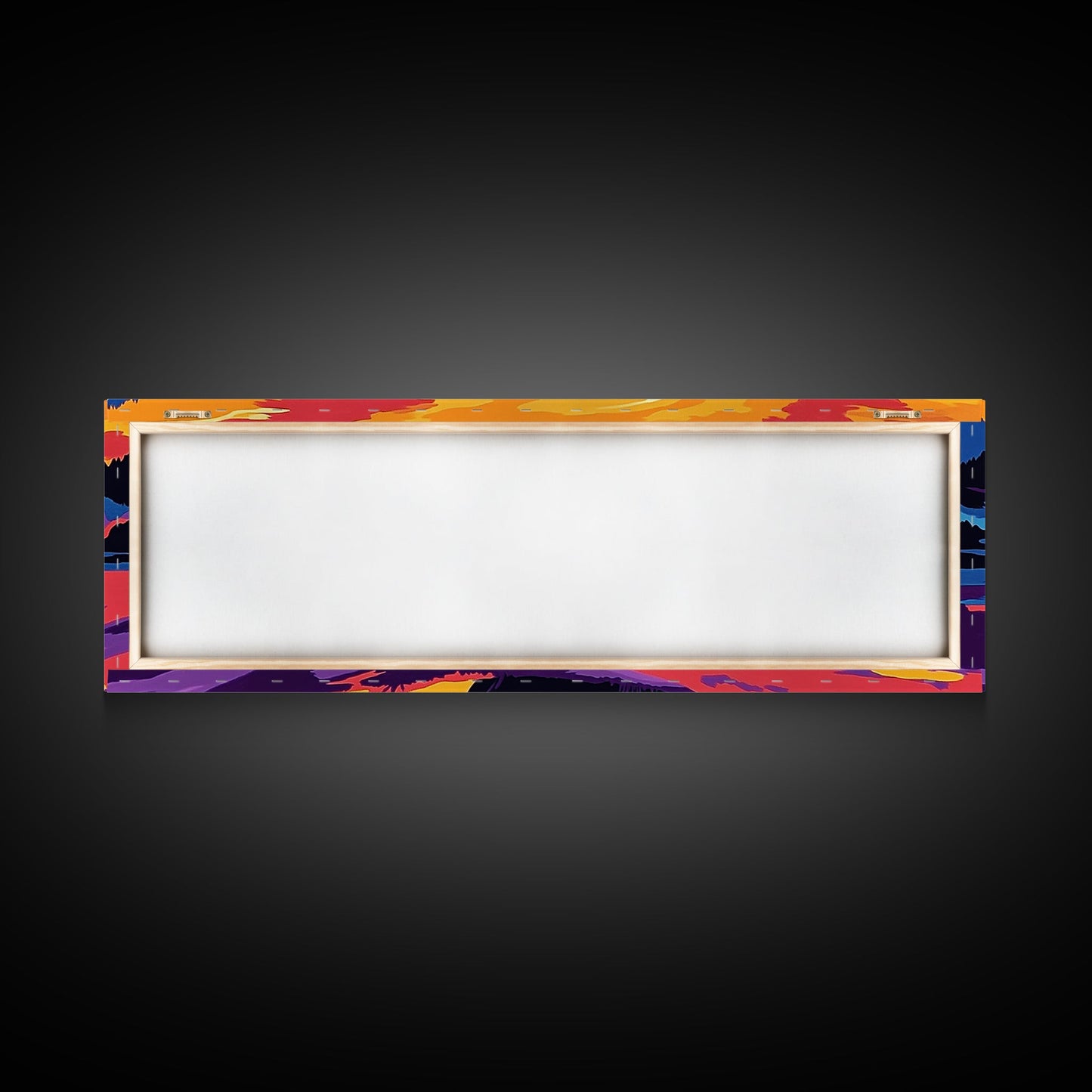 Sunset Boat, Serene Lake, Framed Canvas Print, Tranquil Water Art, Calm Landscape, Warm Color Palette, Boho Home Decor, Bedroom Wall Art