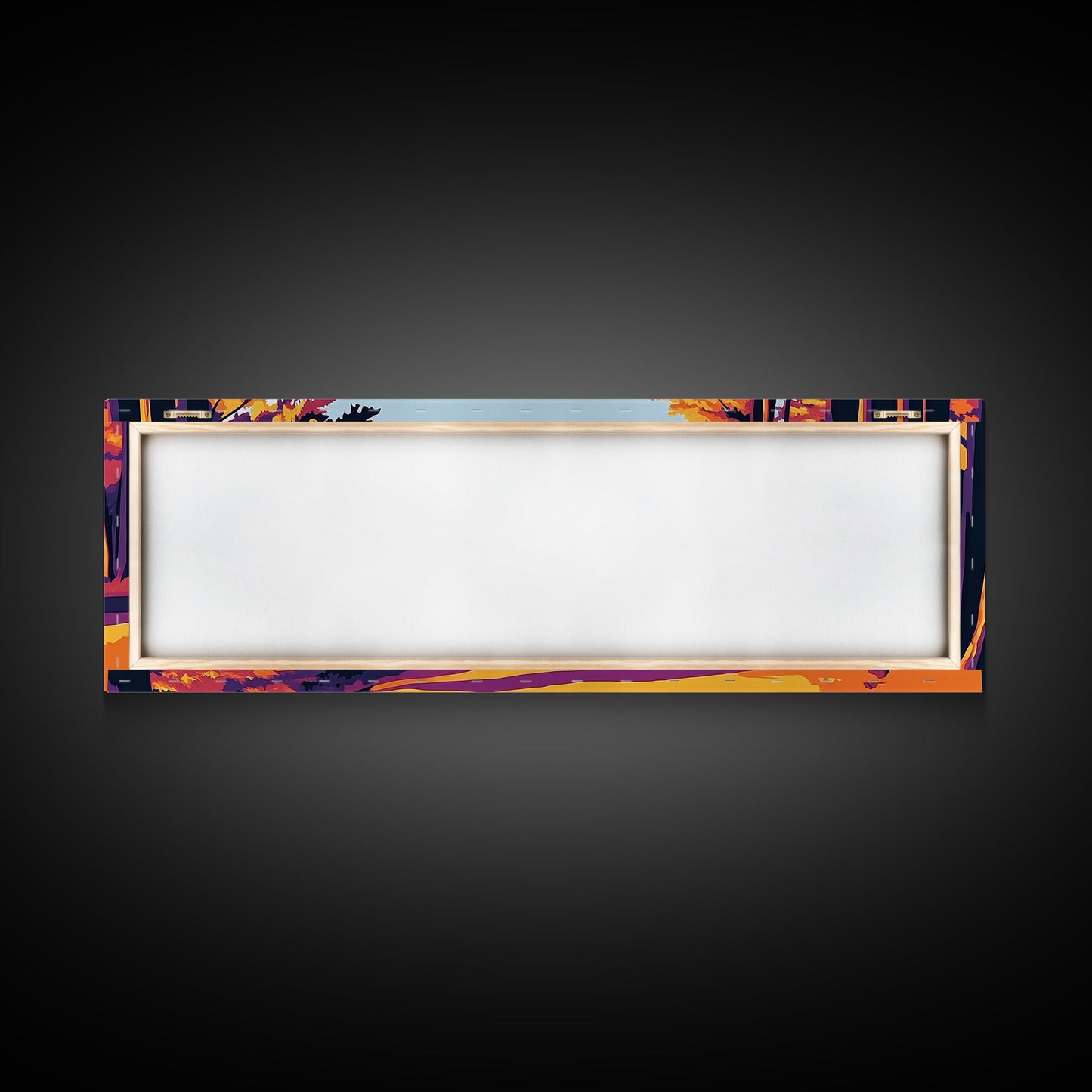 Autumn Forest, Lake View, Rustic Cabin Decor, Nature Lover Print, Fall Season Art, Framed Canvas Print, Cozy Living Room Wall Art