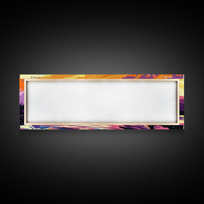 Ocean Wave Art, Beach Sunset Wall Art, Coastal Decor, Surfer Aesthetic, Vibrant Seascape, Large Wall Art, Living Room Art, Canvas Print