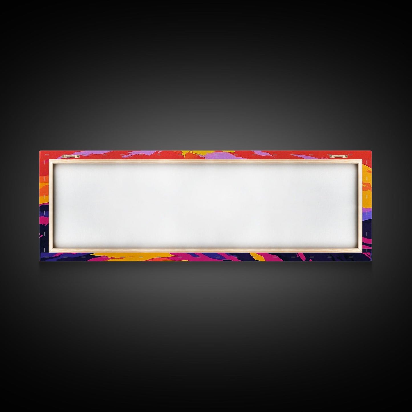 Desert Sunset Art, Western Landscape, Vibrant Canyon Painting, Bold Colorful Scenery, Rustic Wall Decor, Warm Southwest Vibes, Canvas Print