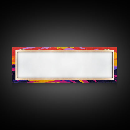 Desert Sunset Art, Western Landscape, Vibrant Canyon Painting, Bold Colorful Scenery, Rustic Wall Decor, Warm Southwest Vibes, Canvas Print