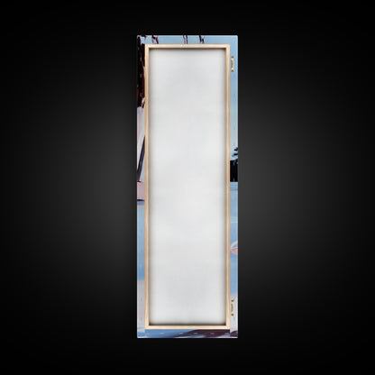 Girl on Swing, Soft Pastel Art, Minimalist Decor, Canvas Print, Whimsical Wall Art, Bedroom Aesthetic, Contemporary Art, Dreamy Home