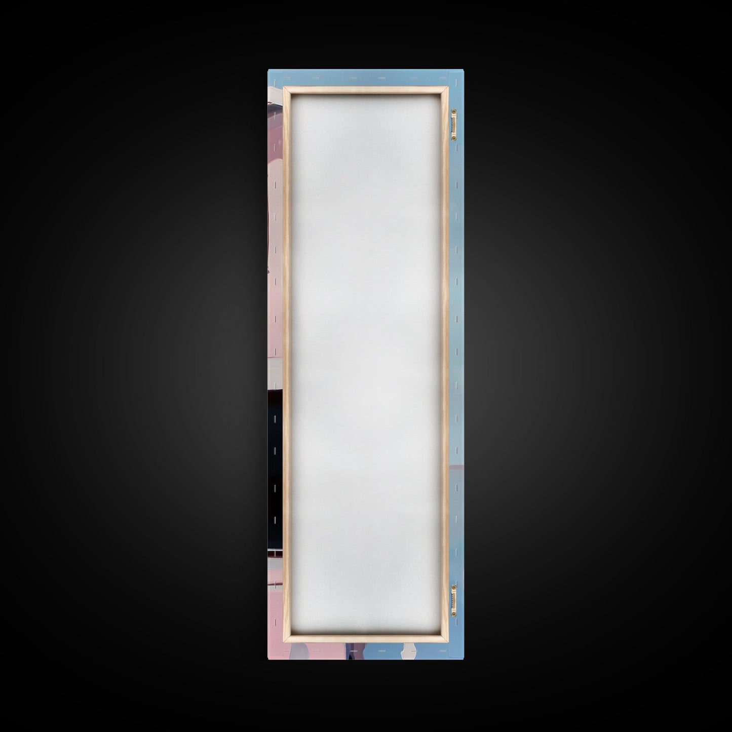 Houseboat Reflection, Nautical Canvas Print, Modern Coastal Wall Art, Serene Home Decor, Minimalist Living Room Artwork, Ocean Aesthetic