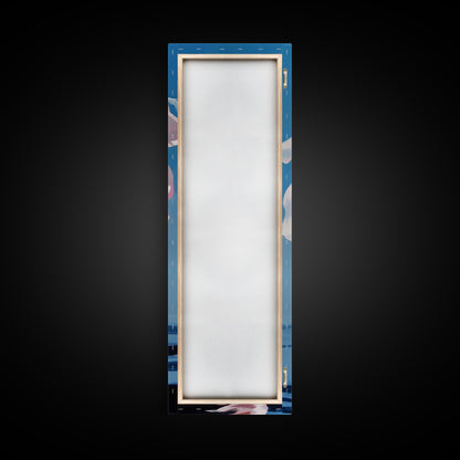 Abstract Floral Art, Soft Pink Flowers, Modern Minimalist Decor, Elegant Botanical Painting, Bedroom Wall Art, Canvas Print