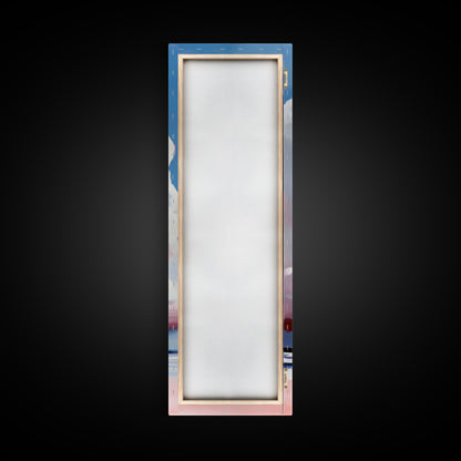 Cloudscape, Pink Sky, Soft Colors, Tranquil Atmosphere, Dreamy Home Decor, Boho Aesthetic, Bedroom Wall Art, Framed Canvas Print