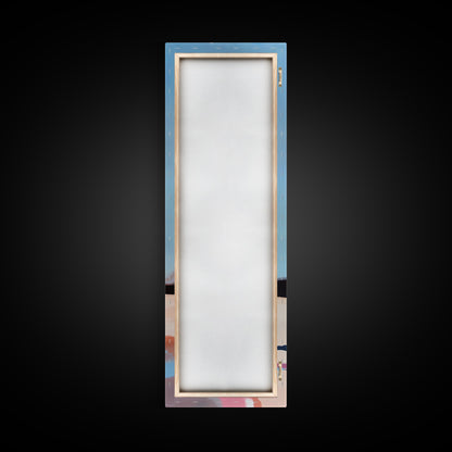 Surfbrett-Mädchen, Sommerstrand, Küstenästhetik, Leinwanddruck, Boho-Wandkunst, Minimalistisches Gemälde, Wohnzimmerdeko, Geschenk, Pastell