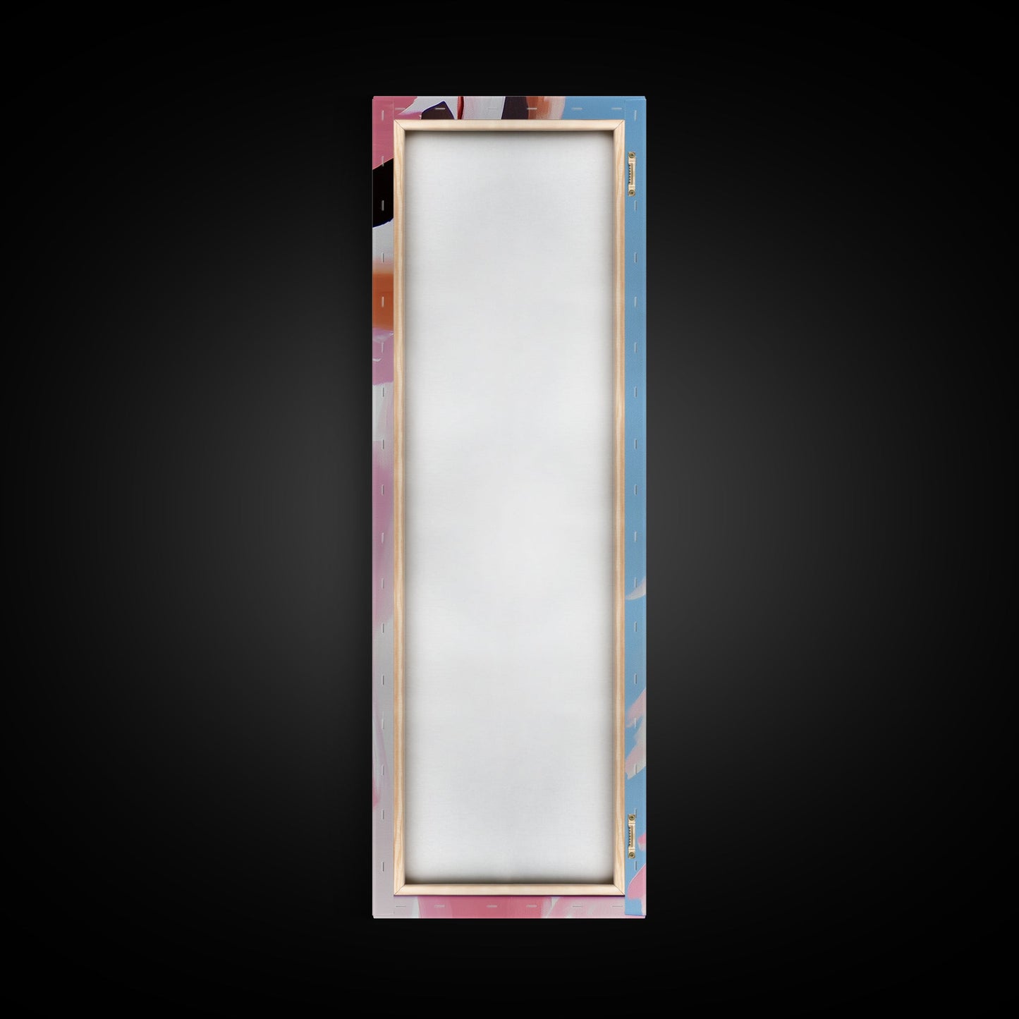 Pink Rope, Nautical Charm, Coastal Decor, Canvas Print, Boho Wall Art, Minimalist Painting, Ocean Art, Pastel Tones, Gift, Blue