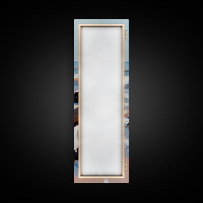 Ocean Rocks, Serene Shore, Tranquil View, Framed Canvas Print, Coastal Wall Art, Minimalist Painting, Bathroom Decor, Zen Art, Gift