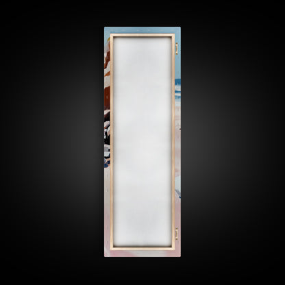 Sandy Beach, Coastal Escape, Ocean Bliss, Canvas Print, Beach House Decor, Minimalist Painting, Living Room Wall Art, Gift, Blue