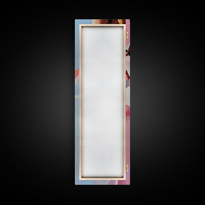 Pink Flowers, Floral Elegance, Feminine Botanical Art, Chic Wall Decor, Romantic Aesthetic, Modern Bloom Painting, Framed Canvas Print