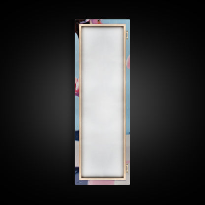 Floral Vase, Pink Magnolia, Modern Impressionist, Canvas Print, Botanical Wall Art, Elegant Decor, Bedroom Art, Feminine Aesthetic