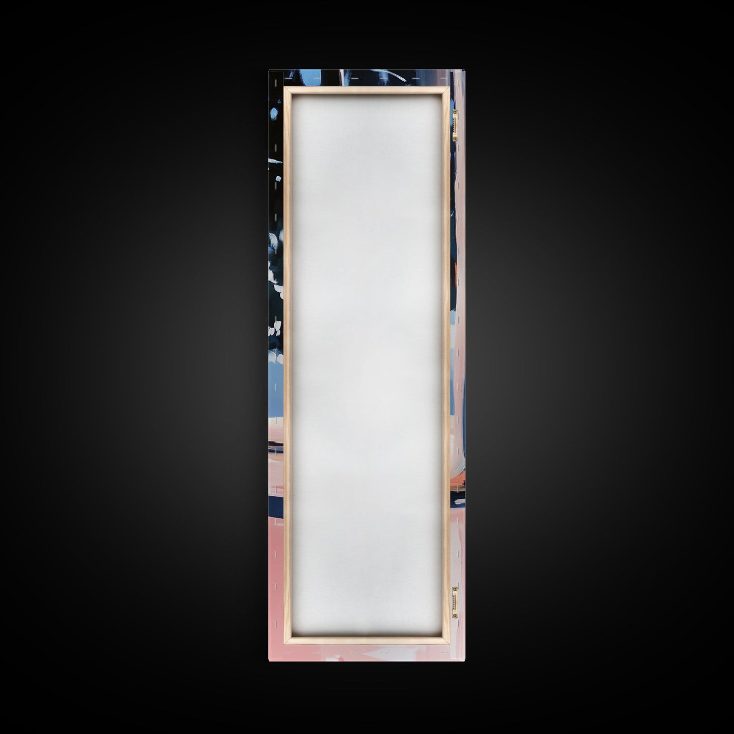 Kiefern, Waldspiegelungen, Ruhige Naturszene, Gerahmter Leinwanddruck, Minimalistische Landschaft, Wandbild mit Waldmotiv, Naturdekoration