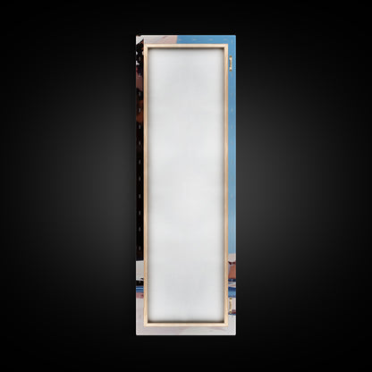 Embracing Couple, Romantic Wall Art, Beach Sunset, Minimalist Love Art, Framed Canvas Print, Dreamy Home Decor, Modern Aesthetic