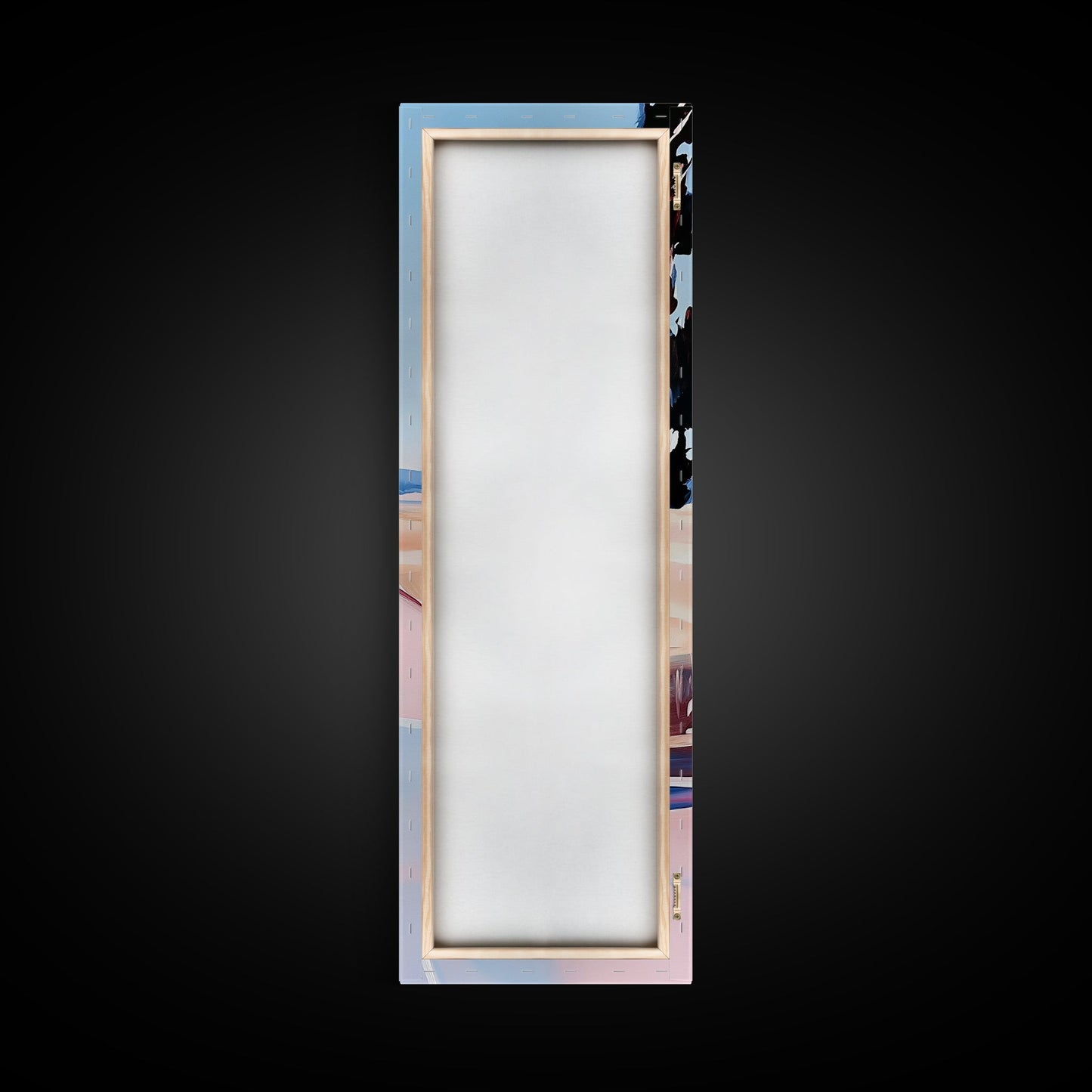 Country Road, Pastel Landscape Art, Rustic Farmhouse Wall Decor, Minimalist Painting, Serene Nature Scene, Living Room Framed Canvas Print