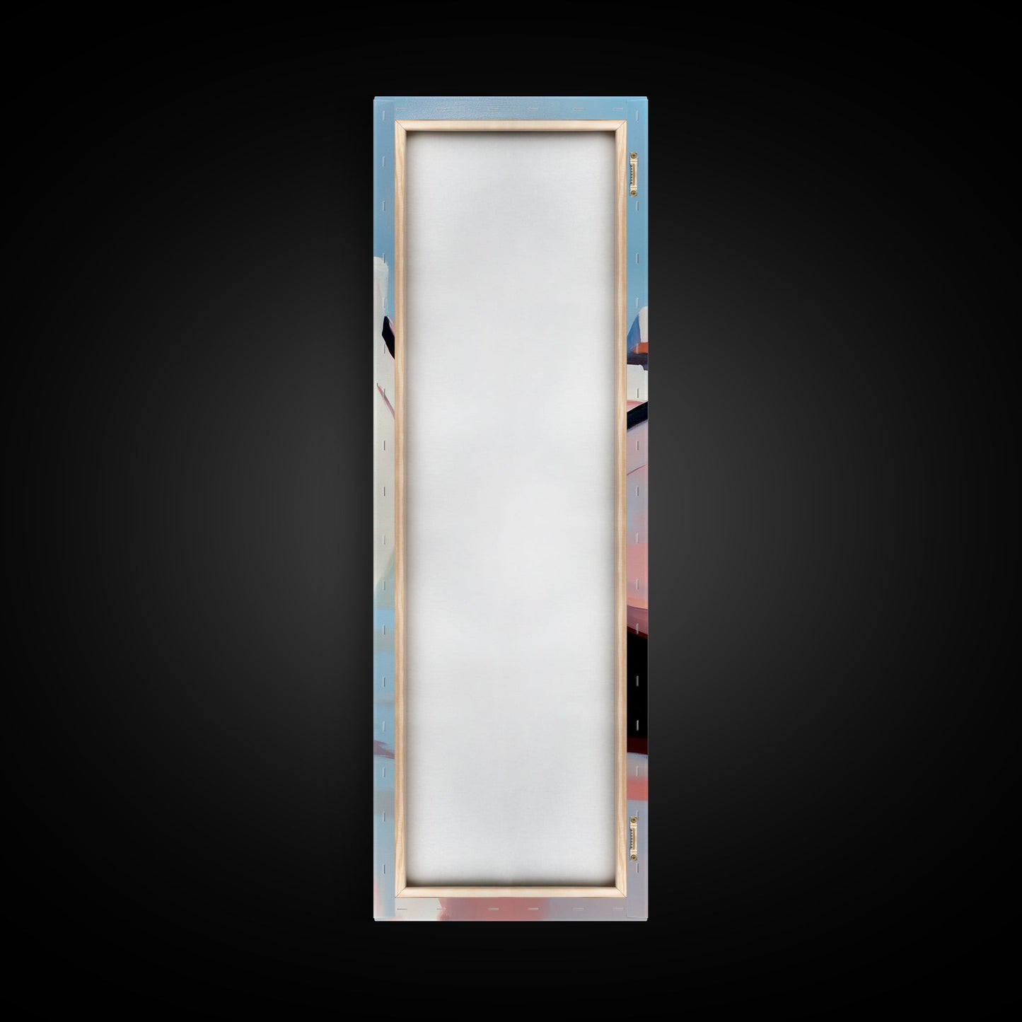 Nautical Escape, Coastal Boat Painting, Soft Pastel Seascape, Beach House Wall Decor, Minimalist Art, Living Room Framed Canvas Print