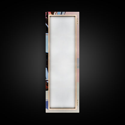 Vibrant Textures, Abstract Fashion Art, Bold Color Splashes, Modern Aesthetic, Trendy Wall Decor, Artistic Expression, Framed Canvas Print