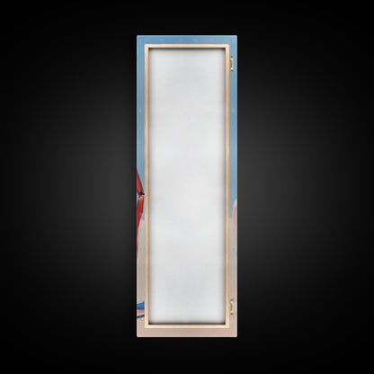 Riesenkrabbe, surreale Küstenkunst, Illustration von Meereslebewesen, Wanddekoration für Strandhäuser, einzigartige Wandkunst, maritime Ästhetik, gerahmter Leinwanddruck