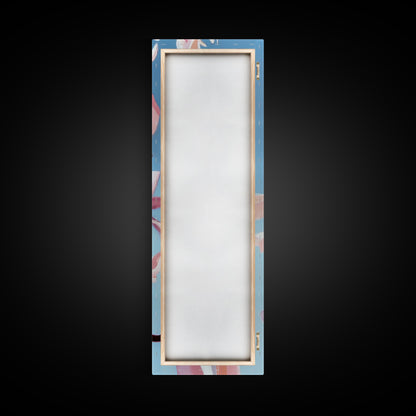 Pink Bloom, Floral Wall Art, Botanical Print, Framed Canvas Print, Modern Aesthetic, Minimalist Decor, Bedroom Art, Boho Artwork