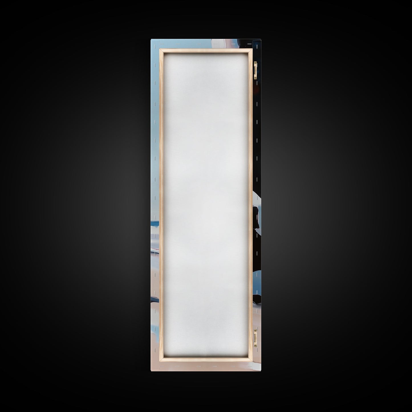 Serene Woman, Beach Reflection, Feminine Art, Framed Canvas Print, Coastal Aesthetic, Boho Minimalist, Bedroom Decor, Neutral Palette