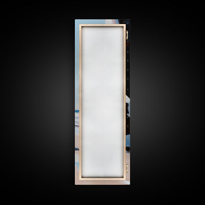 Serene Woman, Beach Reflection, Feminine Art, Framed Canvas Print, Coastal Aesthetic, Boho Minimalist, Bedroom Decor, Neutral Palette