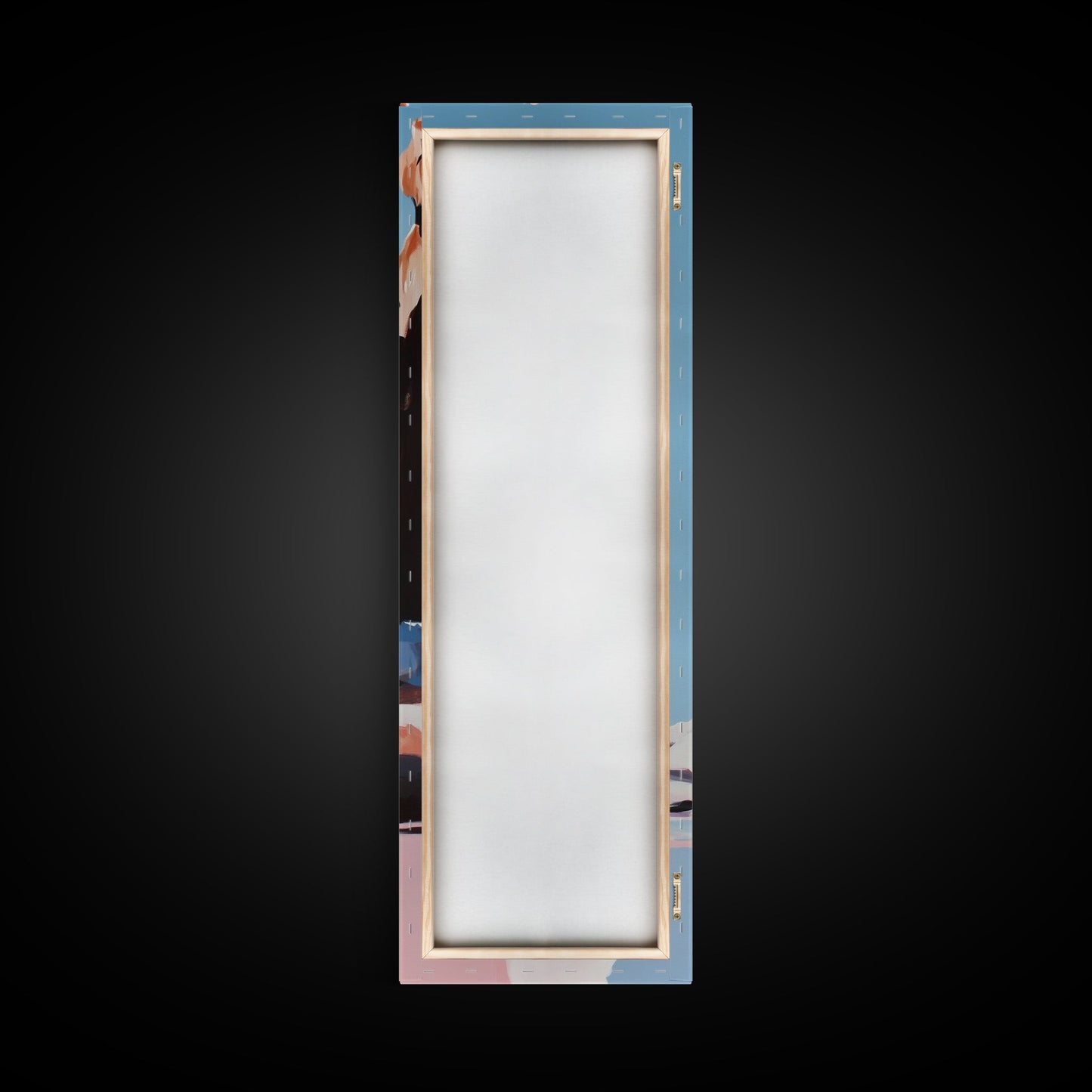 Iceberg, Arctic, Frozen Landscape, Blue, White, Modern Home Art, Minimalist, Winter, Living Room, Office, Framed Canvas Print