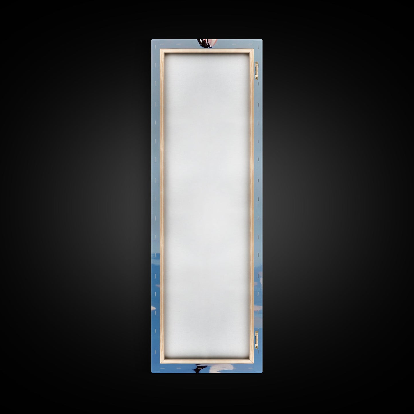 Fish, Water, Minimalist Art, Ocean, Coastal Decor, Marine Life, Blue, White, Kitchen Wall Art, Framed Canvas Print