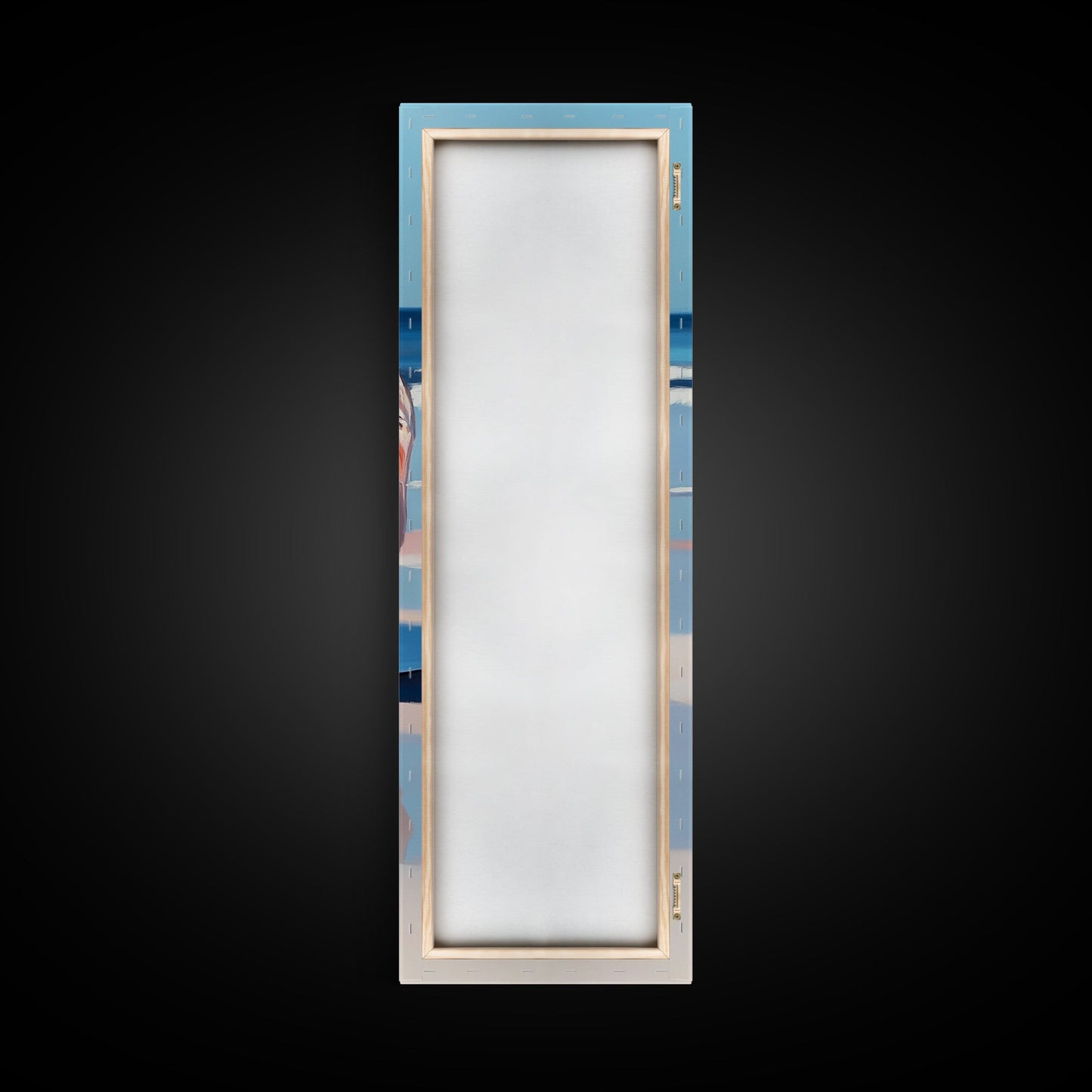 Muschel, Ozean, Strandkunst, Küstenstil, Minimalistisch, Blau, Weiß, Natürliche Dekoration, Modernes Zuhause, Badezimmer, Gerahmter Leinwanddruck