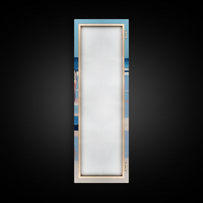 Muschel, Ozean, Strandkunst, Küstenstil, Minimalistisch, Blau, Weiß, Natürliche Dekoration, Modernes Zuhause, Badezimmer, Gerahmter Leinwanddruck