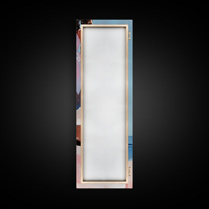 Seaside Muse, Minimalist Beach Art, Boho Coastal Wall Decor, Serene Ocean View, Contemporary Painting, Canvas Print, Bedroom Wall Art