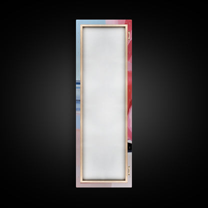 Windswept Dress, Ocean Breeze Art, Soft Pastel Coastal Decor, Feminine Beach Aesthetic, Modern Abstract Art, Canvas Print, Bedroom Wall Art