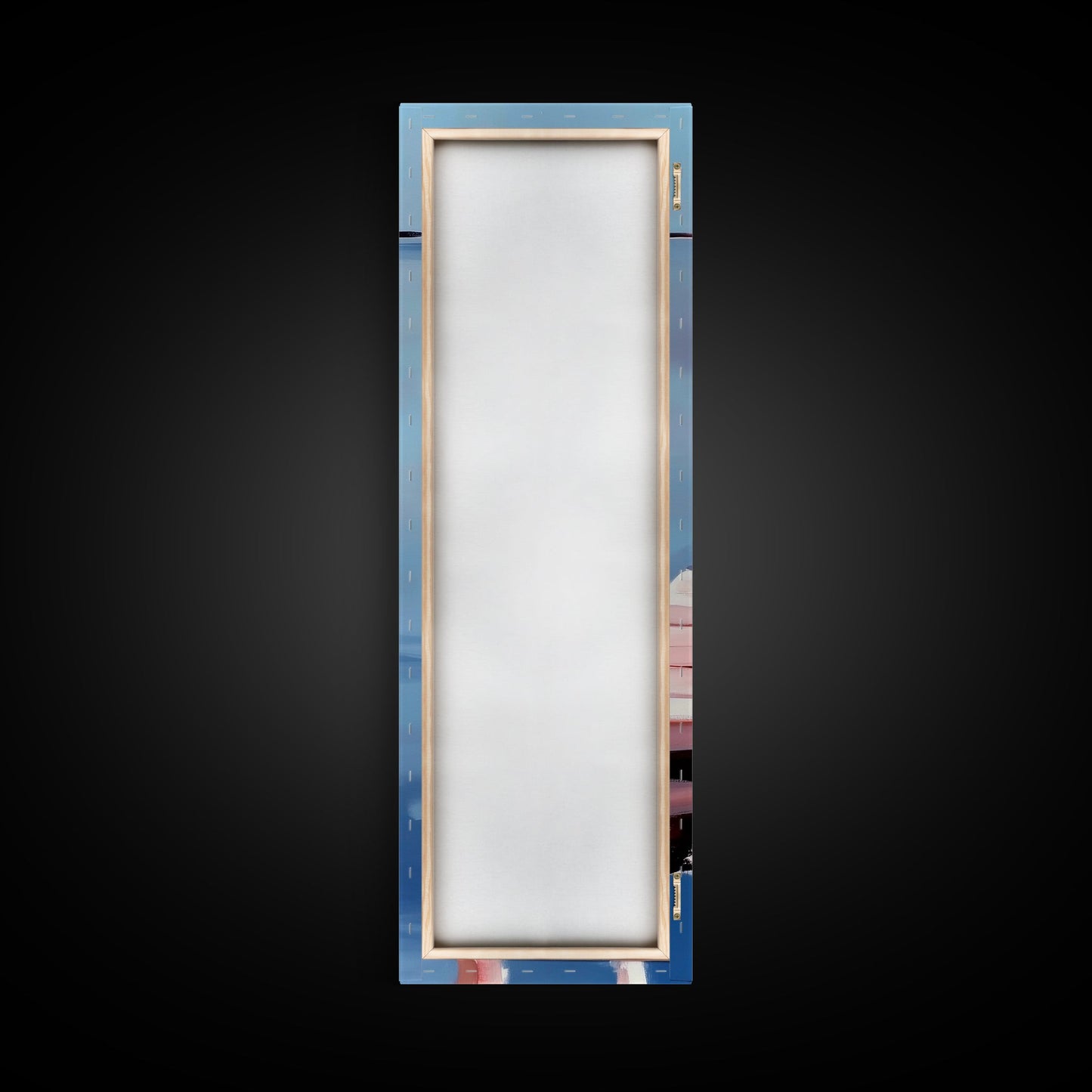 Dock Reflection, Calm Waters, Nautical Aesthetic, Serene Landscape, Coastal Home Decor, Minimal Framed Canvas Print, Tranquil Vibes