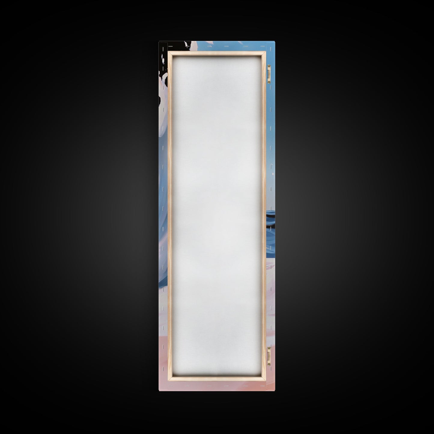 Ocean Wave, Beach Movement, Coastal Energy, Soft Pink Blue Seascape, Surf Lover Art, Modern Framed Canvas Print, Relaxing Wall Decor