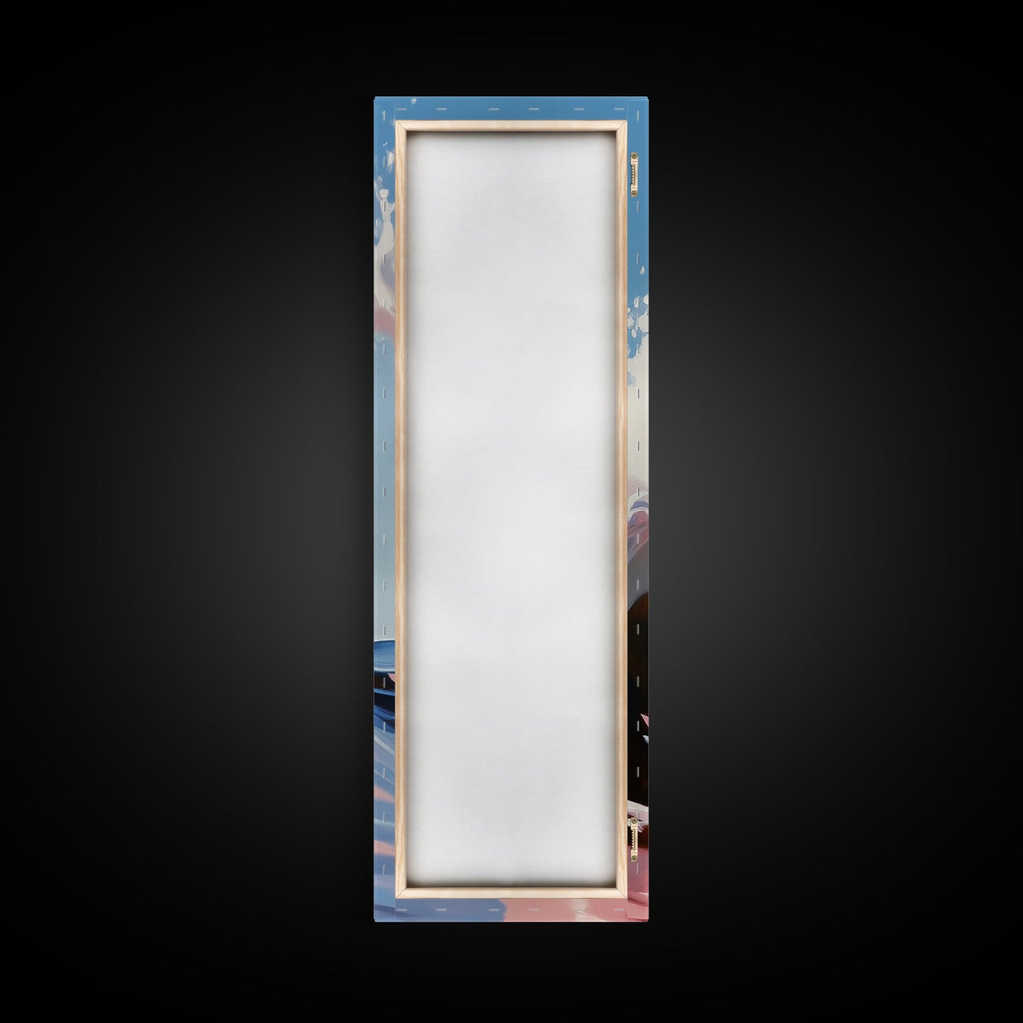 Ocean Wave, Surf Art, Dynamic Seascape, Blue Pink Aesthetic, Beach Lover Gift, Coastal Home Decor, Framed Canvas Print, Modern Wall Art