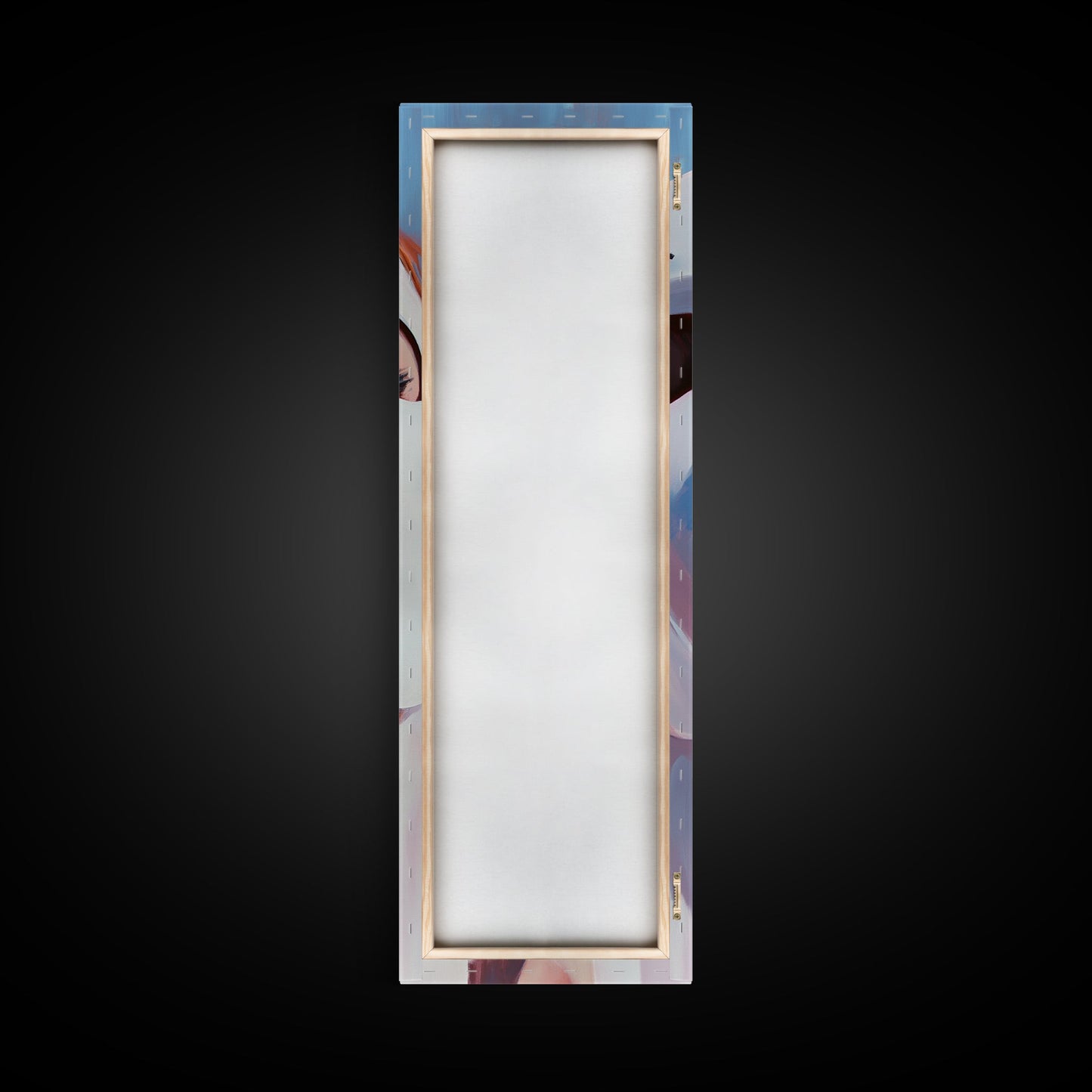 Masked Woman Portrait, Surreal Face Art, Abstract Feminine Painting, Contemporary Wall Art, Modern Aesthetic, Framed Canvas Print