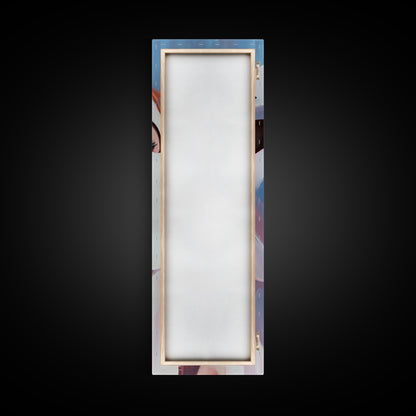 Masked Woman Portrait, Surreal Face Art, Abstract Feminine Painting, Contemporary Wall Art, Modern Aesthetic, Framed Canvas Print