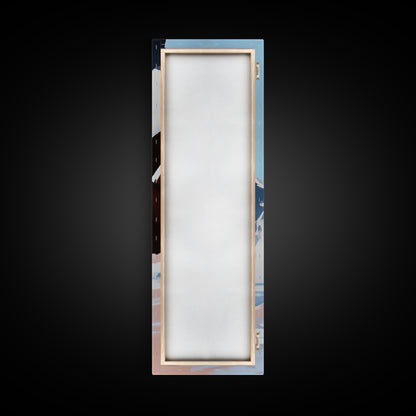 Woman in Nature, Ocean View, Beach Scene, Canvas Print, Romantic Art, Soft Aesthetic, Minimalist Wall Art, Feminine Energy, Serene Mood