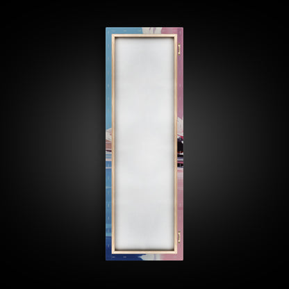 Abstract Reflection, Watercolor Aesthetic, Ocean Wall Art, Canvas Print, Modern Minimalism, Soft Tones, Living Room Art, Tranquil Home Decor