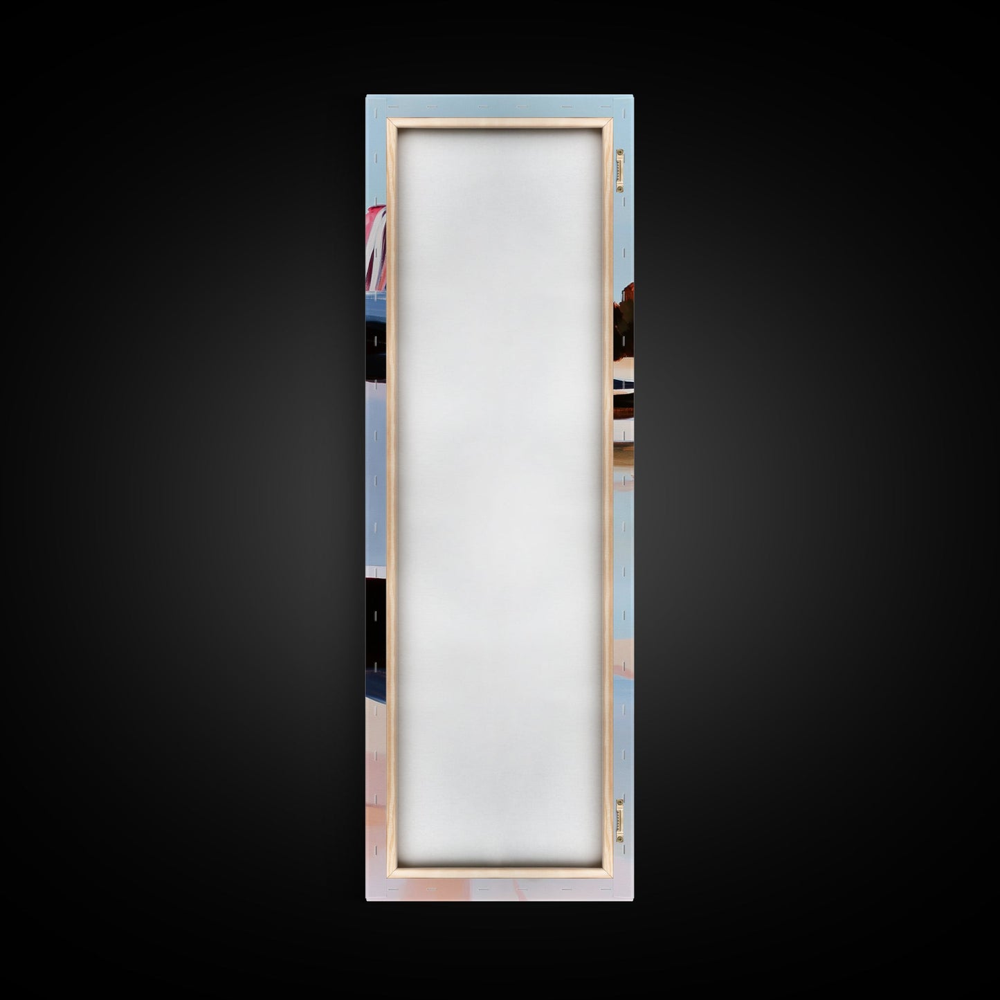 Lakeside Escape, Tranquil Water Scene, Nature Serenity, Framed Canvas Print, Coastal Home Decor, Peaceful Wall Art, Minimalist Art