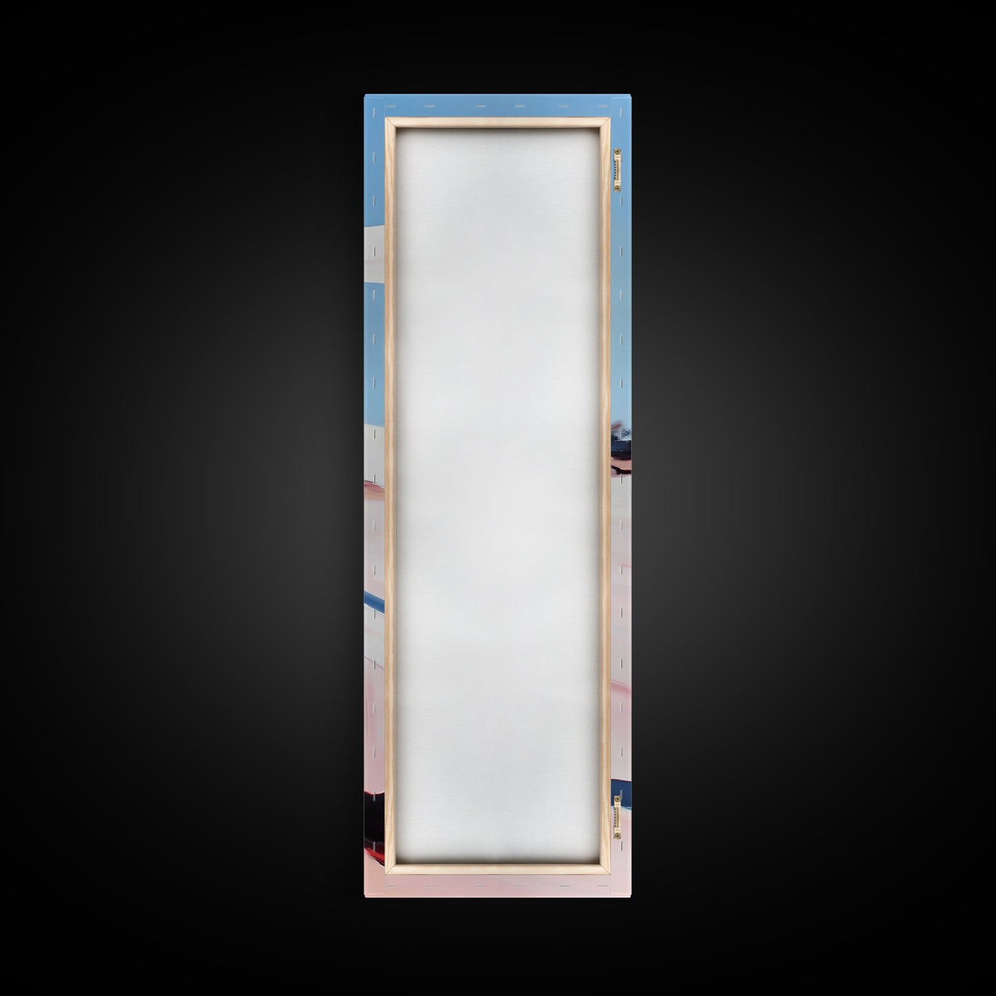 Zaunpfosten, rustikale Landschaft, Wandbild im Landhausstil, gerahmter Leinwanddruck, minimalistische Kunst, Strandhausdeko, Landhausästhetik