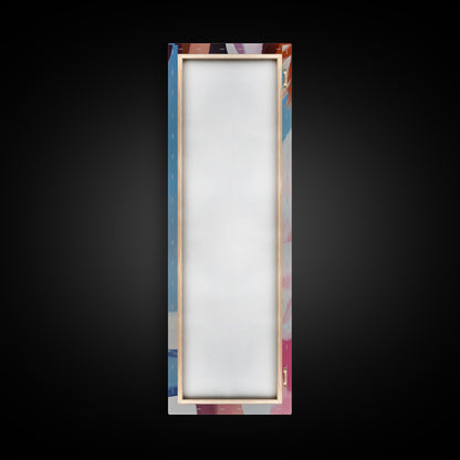 Elegant Woman, Fashion Illustration, Chic Wall Art, Framed Canvas Print, Pink and White, Modern Minimalist, Dressing Room Decor