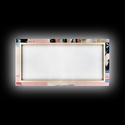 Palm Tree Painting, Coastal Tropical Art, Minimalist Summer Aesthetic, Soft Pastel Beach Decor, Boho Home Wall Art, Canvas Print