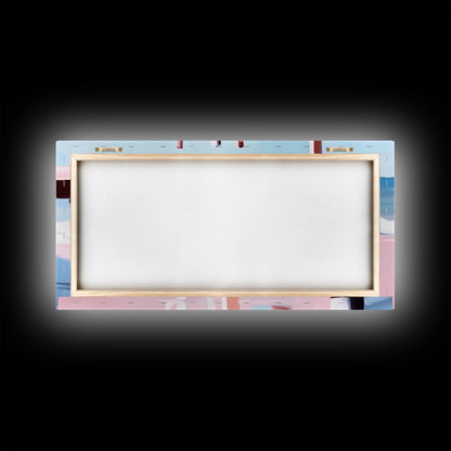 Strandpier-Gemälde, Küstenlandschaft, maritime Kunst, minimalistische moderne Ästhetik, entspannende sommerliche Wanddekoration, Leinwanddruck