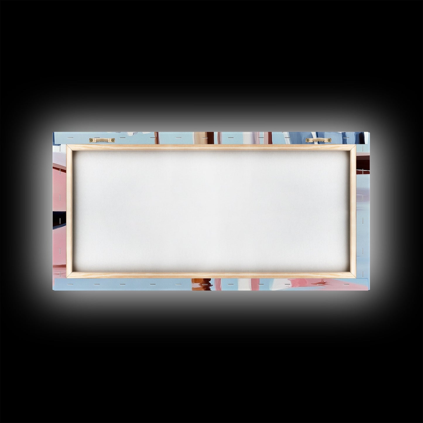 Docked Boats, Waterfront Scene, Canvas Print, Nautical Home Decor, Living Room Wall Art, Soft Pastel Aesthetic, Minimalist Seaside