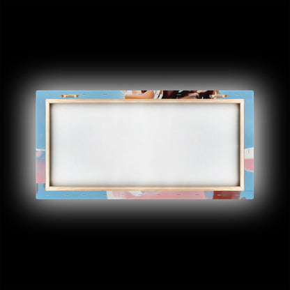 Surfer Girl, Beach Art, Ocean Waves, Canvas Print, Boho Wall Decor, Coastal Bedroom Art, Summer Painting, Modern Minimalist Artwork