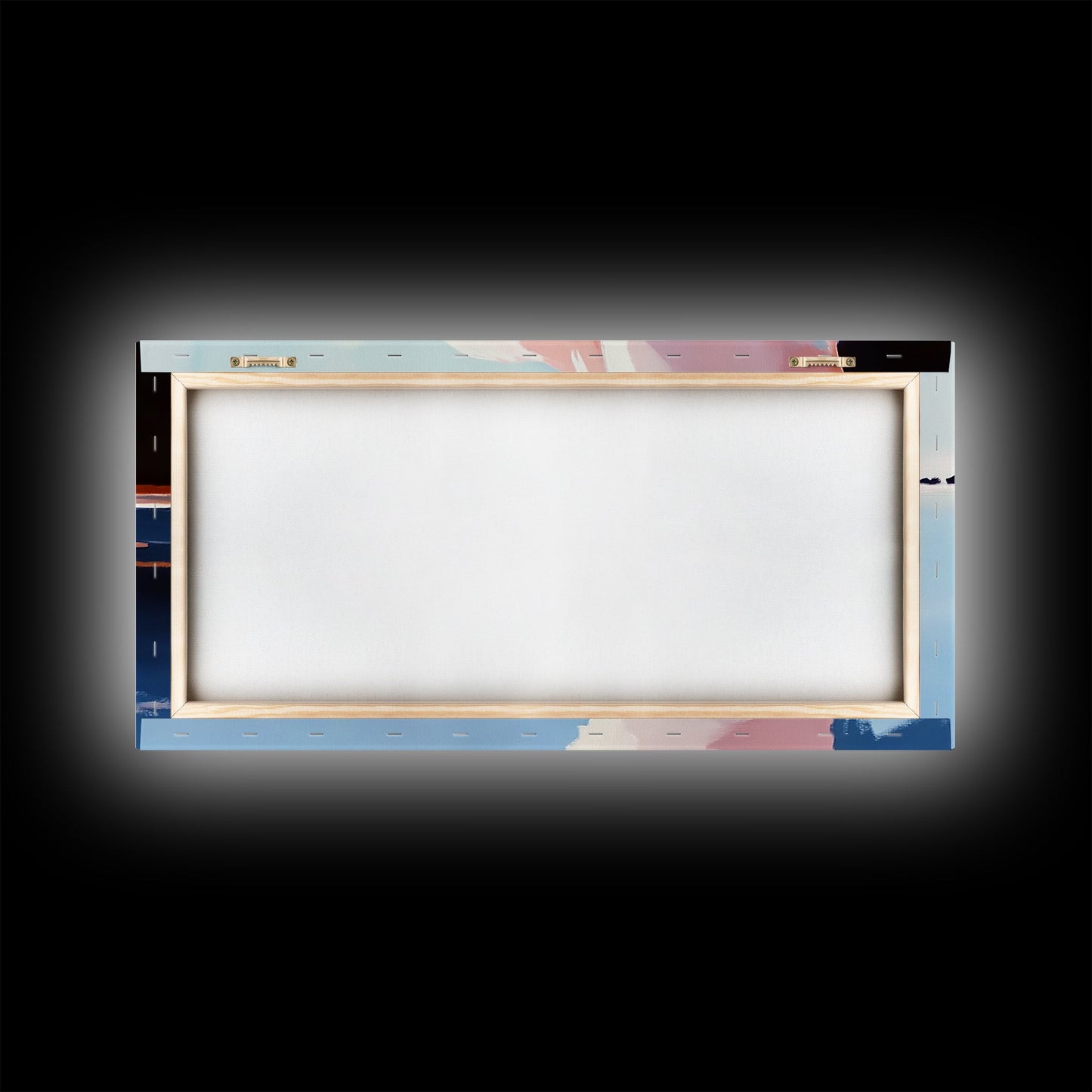 Eisbergspiegelung, Arktische Landschaft, Kühle Farbtöne, Meeresszene, Gerahmter Leinwanddruck, Moderne Wandkunst, Bürodekoration, Küstenmalerei