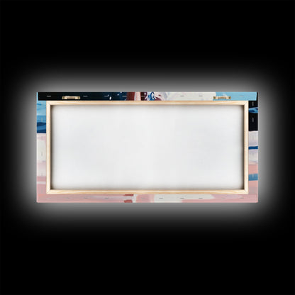 Meereswellen-Spritzer, Küsten-Surf-Druck, Dynamische Strandwandkunst, Maritime Meeresdekoration, Moderne blaue Ästhetik, Badezimmer-Leinwanddruck