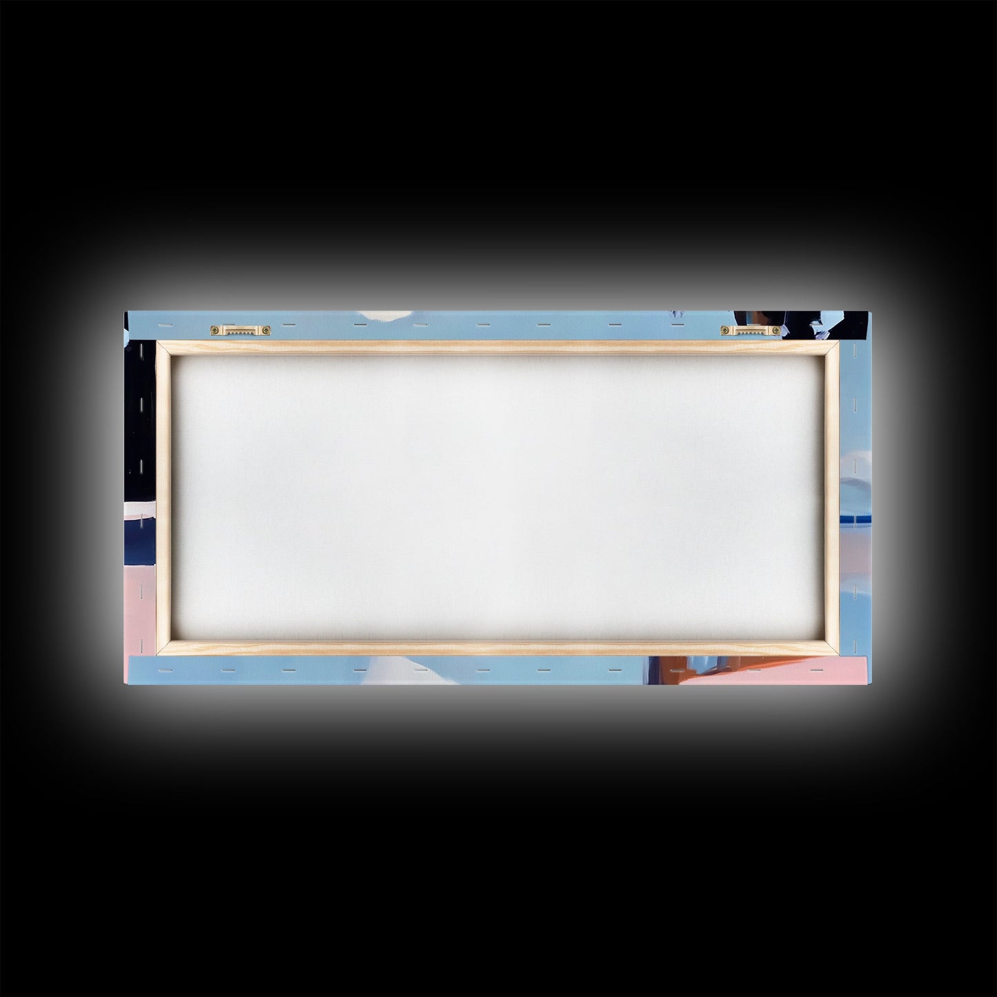 Bewölkte Meereslandschaft mit Spiegelung, ruhiger Küstendruck, minimalistische Meeresdekoration, sanfte Pastelllandschaft, Zen-Kunst für Zuhause, gerahmter Leinwanddruck fürs Schlafzimmer